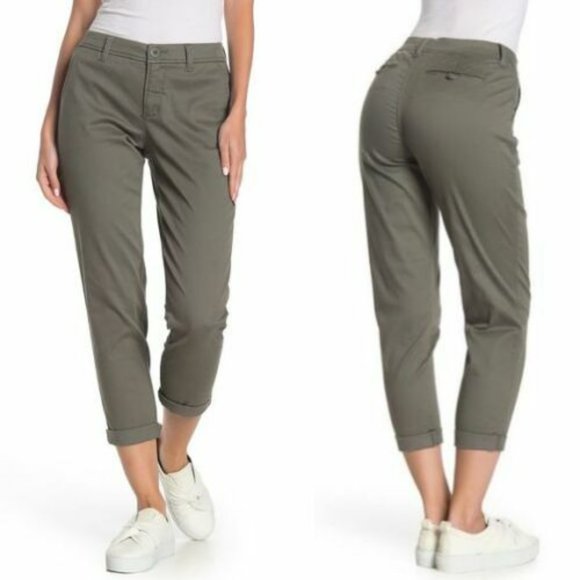 Liverpool Pants - Liverpool Buddy Rolled Trouser Pants Shadow Green - 6P